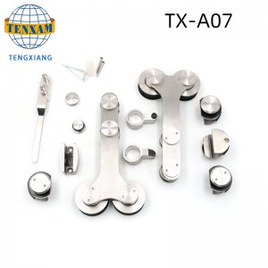 Ζεστά προϊόντα πώλησης κρέμονται τροχοί από ανοξείδωτο χάλυβα γυάλινη πόρτα τροχιάς συρόμενο σύστημα θυρών