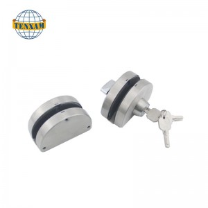 Εμπορικό γυαλί χωρίς πλαίσιο σε γυαλί διπλό ταλάντευση με πλήκτρα ανοξείδωτου χάλυβα κύρια γυάλινη πόρτα κλειδαριά